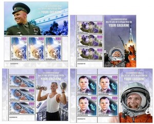 C A R - 2023 - Yuri Gagarin - Perf 4 Min Sheets - Mint Never Hinged