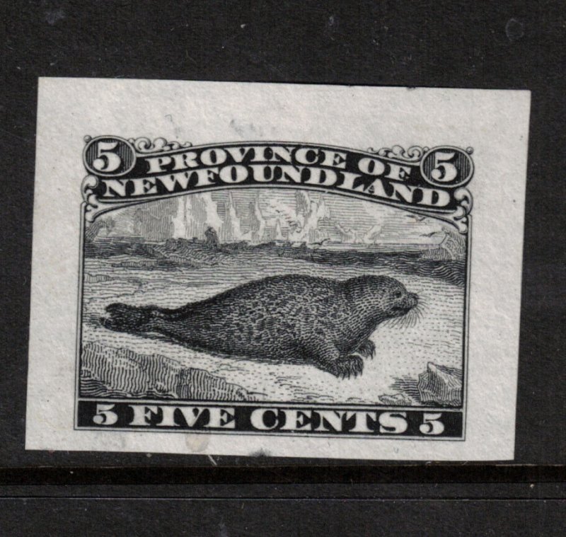 Newfoundland M&P #25E-C Extra Fine Engraved Die Essay In Black **With Cert.**