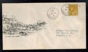 1944 Hamilton Canada Patriotic war cover to USA Yanks Land in Algiers