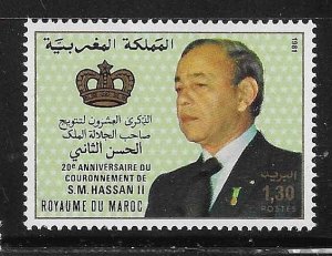 Morocco 1981 25th anniversary of King Hassan II Coronation Sc 482 MNH A3120