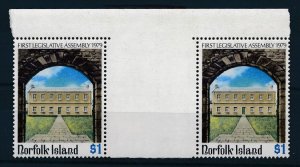 [117098] Norfolk Island 1979 First Legislative assembly in Gutter pair MNH