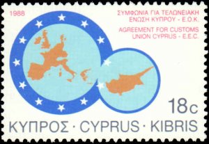 Cyprus #699-700, Complete Set(2), 1988, Never Hinged