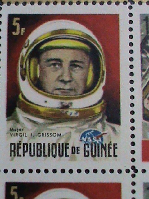 ​GUINEA 1965-SC#387a AMERICAN & RUSSIAN ACHIEVEMENT IN SPACE- MNH SHEET VF