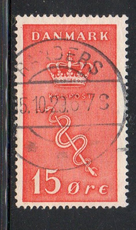 Denmark Sc B4 1929 20 ore brick red Cancer Charity stamp used