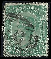 TASMANIA   #61 USED PERF 14  (3)