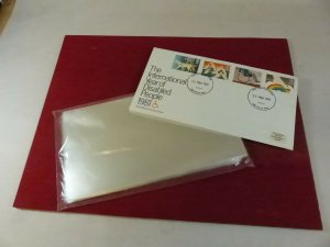 High grade clear protective sleeve for DL size FD Covers & presentation packs