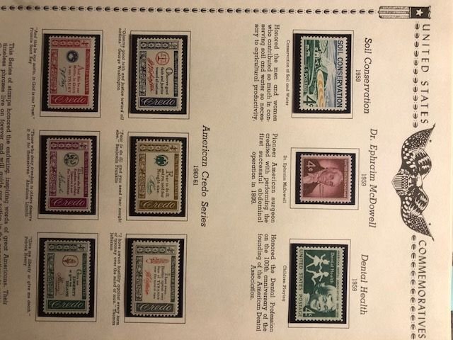 US 1955 to 1961 Commemoratives OGNH - See Description