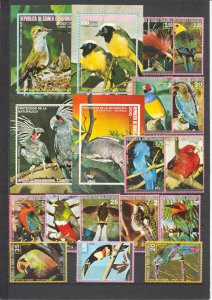 Guinea Eq.Mi.483-96/bl.147-50 MNH Birds