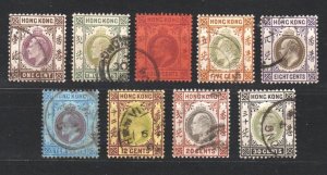 Hong Kong 1903 King Edward VII (9v, Crown & CA) F Used $40+