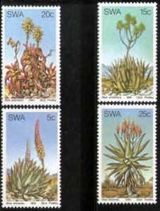 South West Africa SWA 1981 - Aloe Erinacea Plants Trees  MNH set # 475-478