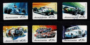 Australia 2002 Motor Car Racing  Set of 6 Self-adhesives Used