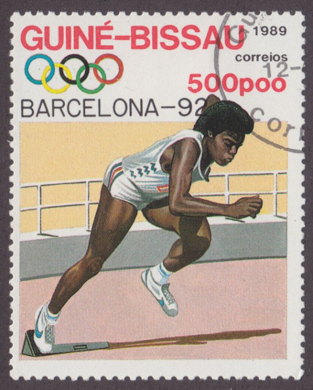 Guinea-Bissau 853 Woman Sprinter 1989
