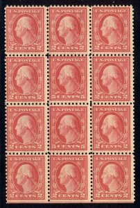 U.S. #505 Mint NH Double Error Block - 5c Rose ERROR, P11