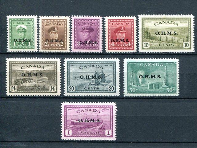 Canada #O1/O11  Mint VF  -   Lakeshore Philatelics