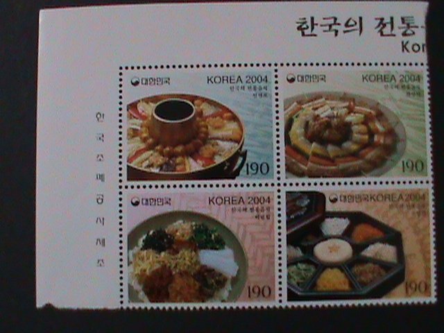 ​KOREA-2004- SC#2149-KOREAN FOOD 4TH SERIES-MNH BLOCK VF-HARD TO FIND-LAST ONE