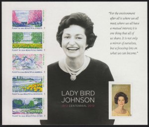 4716 Lady Bird Johnson Pane of 6 MNH