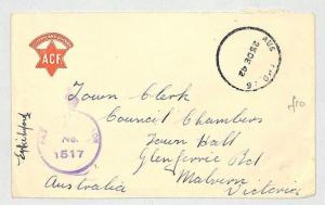 AUSTRALIA Cover Forces CENSOR ACF Queensland Division 1942 WW2 {samwells} GJ423