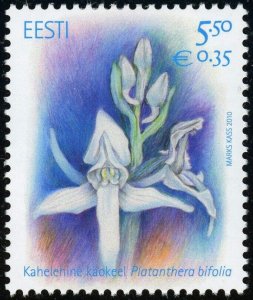 Estonia #636 Platanthera Bifolia Flowers Postage Stamp 2010 Europe Eesti MLH