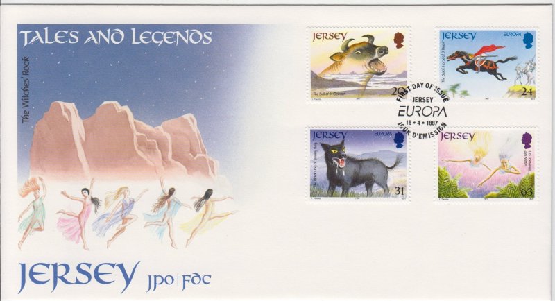 Jersey  1997 Island Legends set 4 on FDC