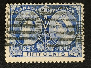 CANADA 1897 QV Jubilee 50c Used SG#135 C3652