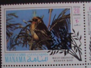 MANAMA-WILD LIFE CONSERVATION-ENDANGER ANIMALS- MNH BLOCK SET VERY FINE