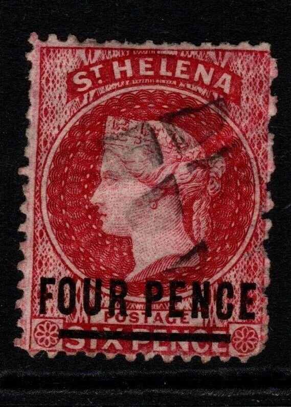 ST.HELENA SG14 1868 4d CARMINE TYPE B USED