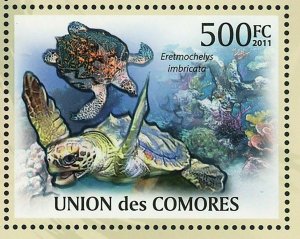 Turtles Stamp Pelochelys Cantorii Geochelone Sulcata S/S MNH #3007-3011 