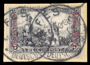 German Colonies, German Offices in Morocco #18 Cat$65, 1900 3p75c on 3m black...