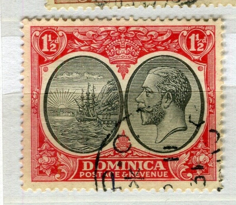 DOMINICA; 1930s early GV pictorial issue fine used 1.5d. value