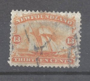 Canada NEWFOUNDLAND # 30 VF USED SCHOONER BS26990