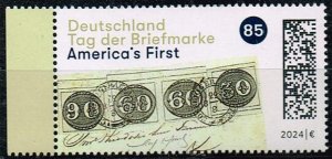 Germany 2024, Sc.# MNH, Stamp Day: America's first, Michel#3822