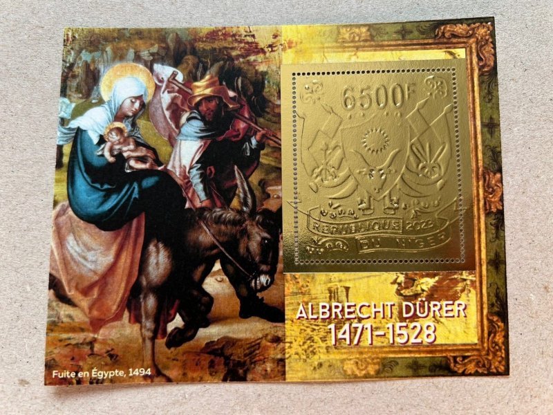 Art, Albert Durer 5 blocks Foil Gold perforated NEW 2023