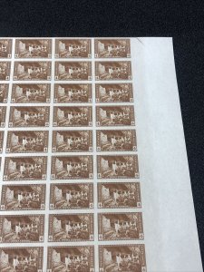 US 759 Mesa Verde Imperf Sheet Of 50 Mint No Gum As Issued - SUPERB.