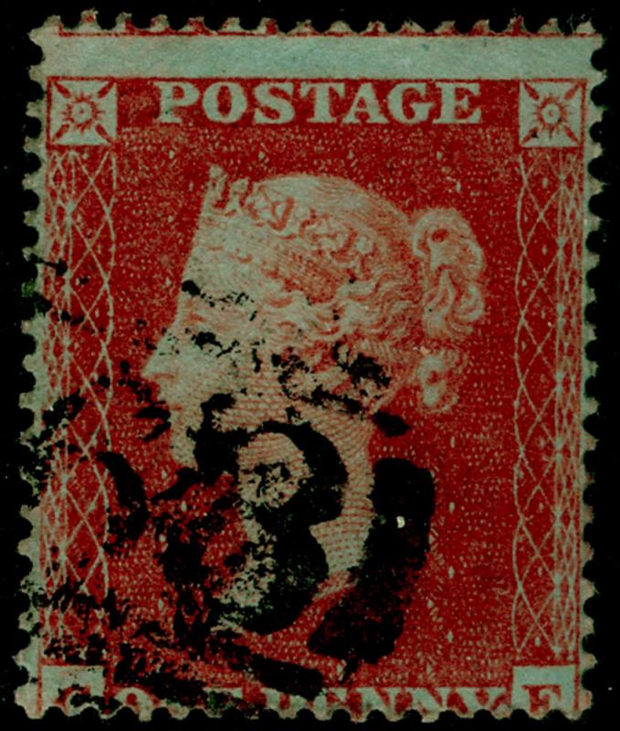 SG17, 1d red-brown, SC16 DIE I, USED. Cat £30.