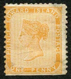 Prince Edward Is  SG9 1863 1d Yellow Orange M/M Cat 55 pounds 