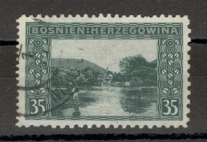 BOSNIA-AUSTRIA-USED STAMP, 35H-MIXED PERFORATION-perf. 9¼ : 12½ : 10½ : 9¼ -1906