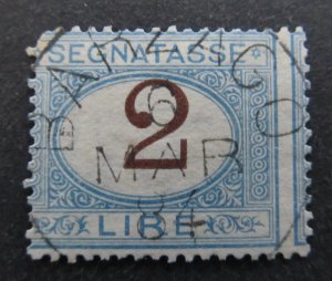 Italy Sc. J15 $32.50 / SG. D34 £43.00 1870 fine used HS0023