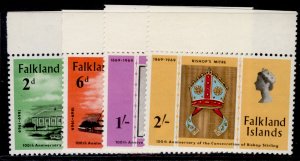 FALKLAND ISLANDS QEII SG250-253, 1969 Bishops Stirling consecration set, NH MINT
