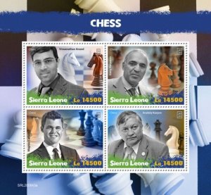 Sierra Leone - 2020 Chess Players - 4 Stamp Sheet - SRL200643a