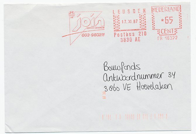 Meter cover Netherlands 1987 Scouting