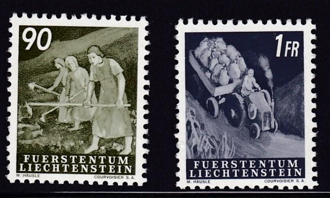 Liechtenstein  1951 New Definitive Scenes  VF+/NH(**)