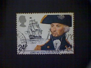 Great Britain, Scott #993, used (o), 1982, Lord Nelson and the Victory, 24p