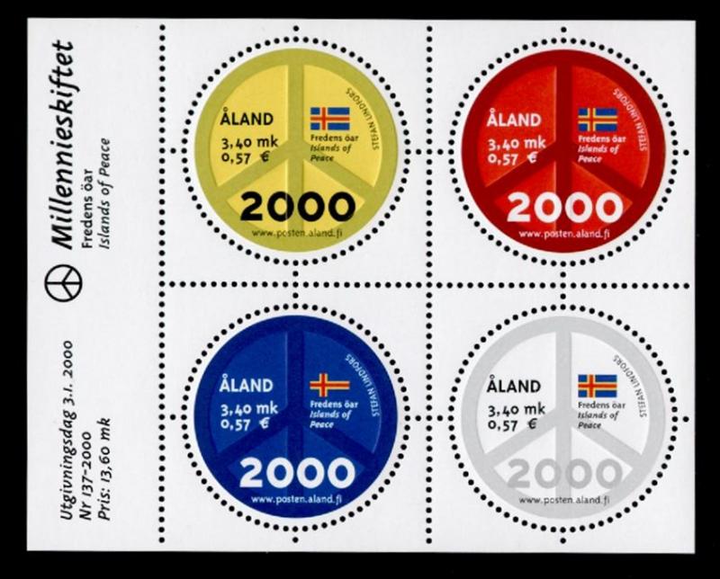 Aland 161 MNH PEACE SYMBOL, FLAG