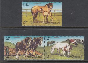 New Zealand B118-B120 Horses MNH VF