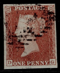 GB QV SG8, 1d red-brown, FINE USED. Cat £35. IRELAND DG