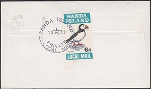 GB SCOTLAND 1971 SANDA ISLAND 6d puffin on cover to Dunoon.................a3524