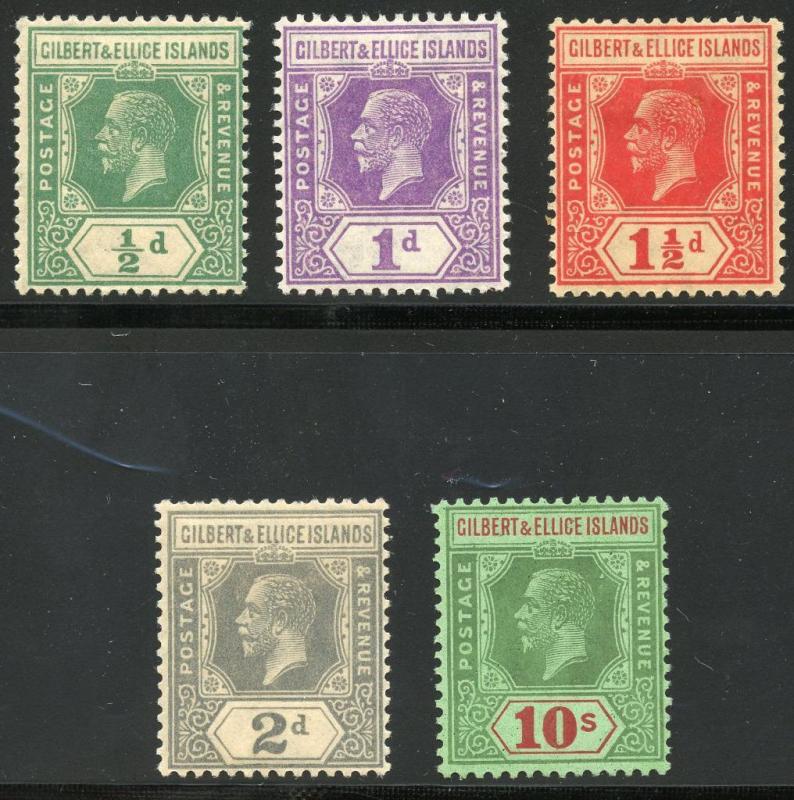 GILBERT & ELLICE ISLANDS SC# 27-31 SG# 27-35 MINT LIGHT HINGED AS SHOWN OM