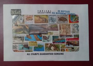 Reptiles - packet of 40 stamps