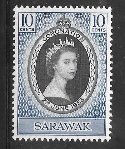 Sarawak 196: 10c Elizabeth II, MH, VF