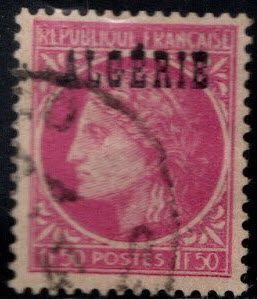 ALGERIA Scott 201 Used overprinted stamp